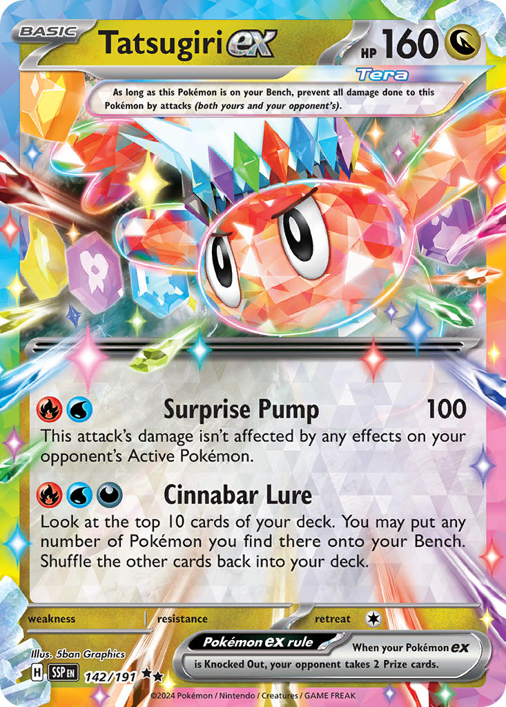 Tatsugiri ex⁣ - Surging Sparks⁣ (Double Rare)⁣ [142] English / Near Mint / Normal