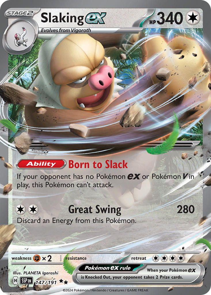 Slaking ex⁣ - Surging Sparks⁣ (Double Rare)⁣ [147] English / Near Mint / Normal