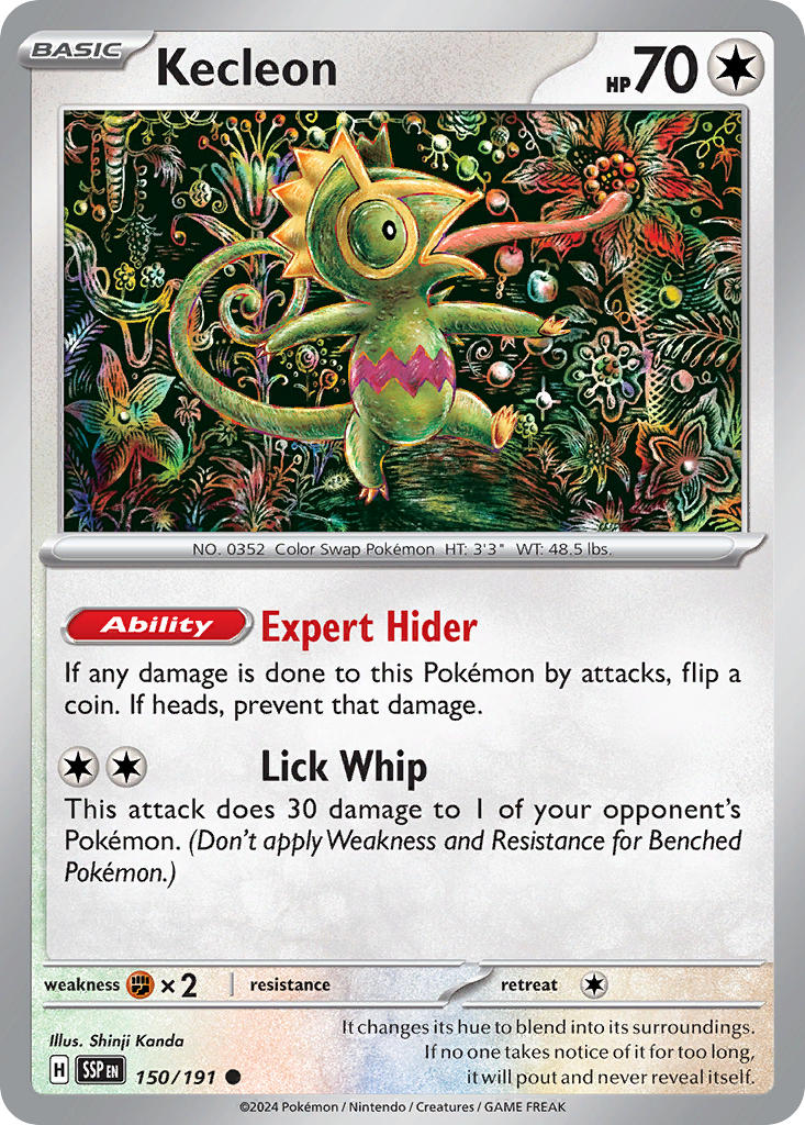 Kecleon⁣ - Surging Sparks⁣ (Common)⁣ [150] English / Near Mint / Reverse-Holo Normal