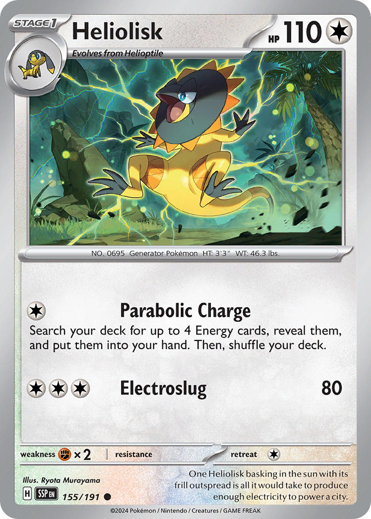Heliolisk⁣ - Surging Sparks⁣ (Common)⁣ [155] English / Near Mint / Normal