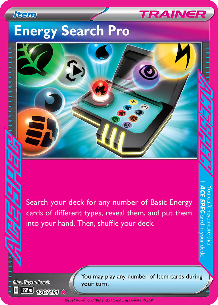 Energy Search Pro⁣ - Surging Sparks⁣ (ACE Rare)⁣ [176] English / Near Mint / Normal