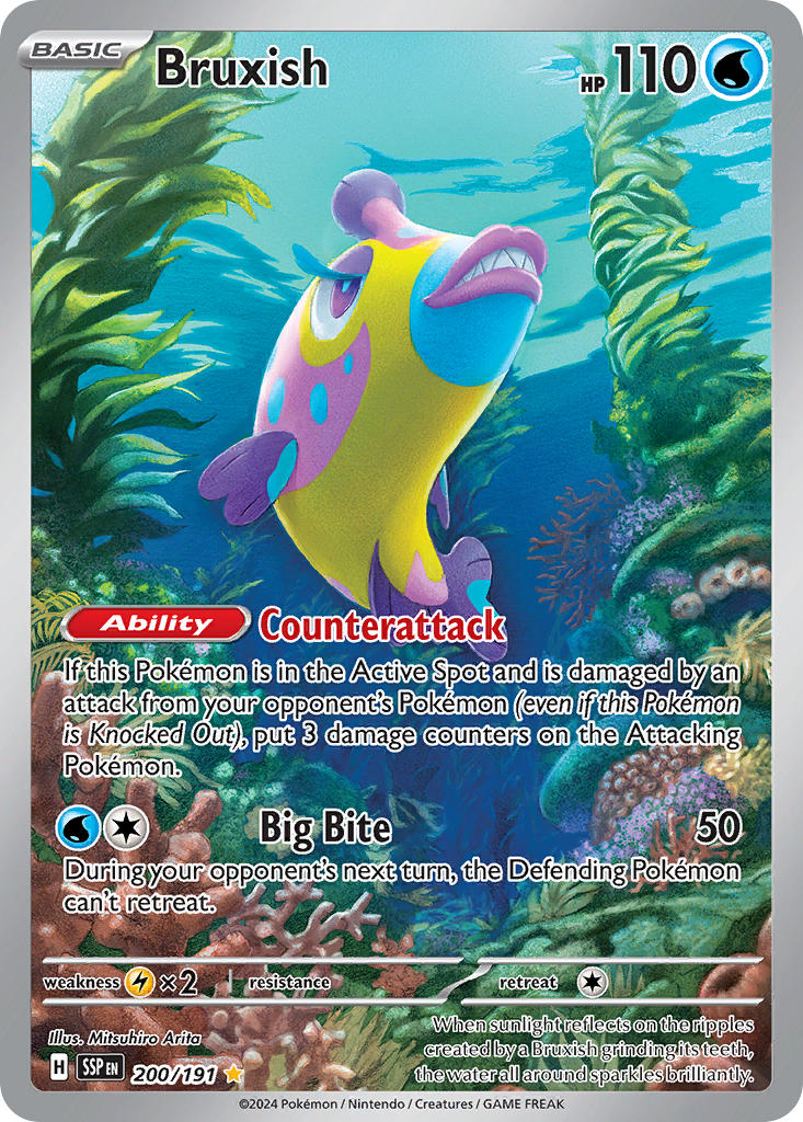 Bruxish⁣ - Surging Sparks⁣ (Illustration Rare)⁣ [200] English / Near Mint / Normal