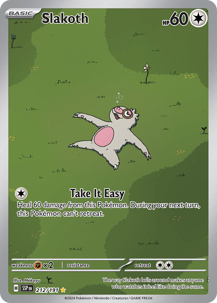 Slakoth⁣ - Surging Sparks⁣ (Illustration Rare)⁣ [212] English / Near Mint / Normal