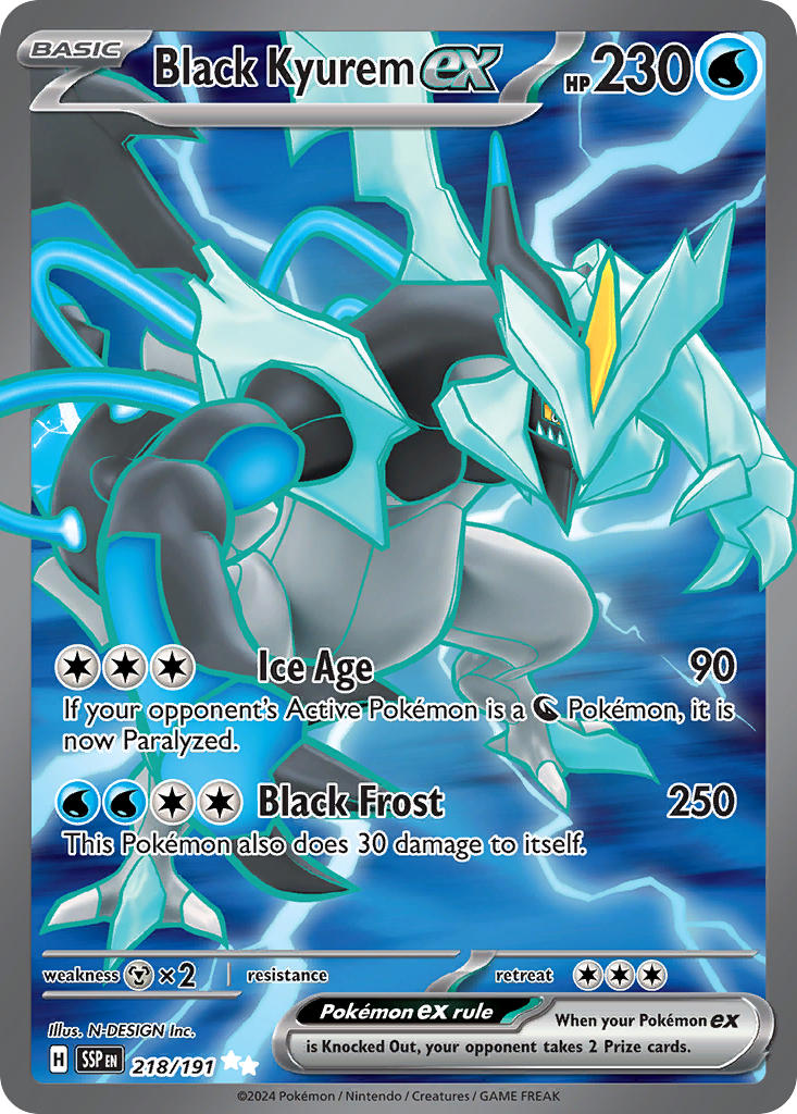 Black Kyurem ex⁣ - Surging Sparks⁣ (Ultra Rare)⁣ [218] English / Near Mint / Normal