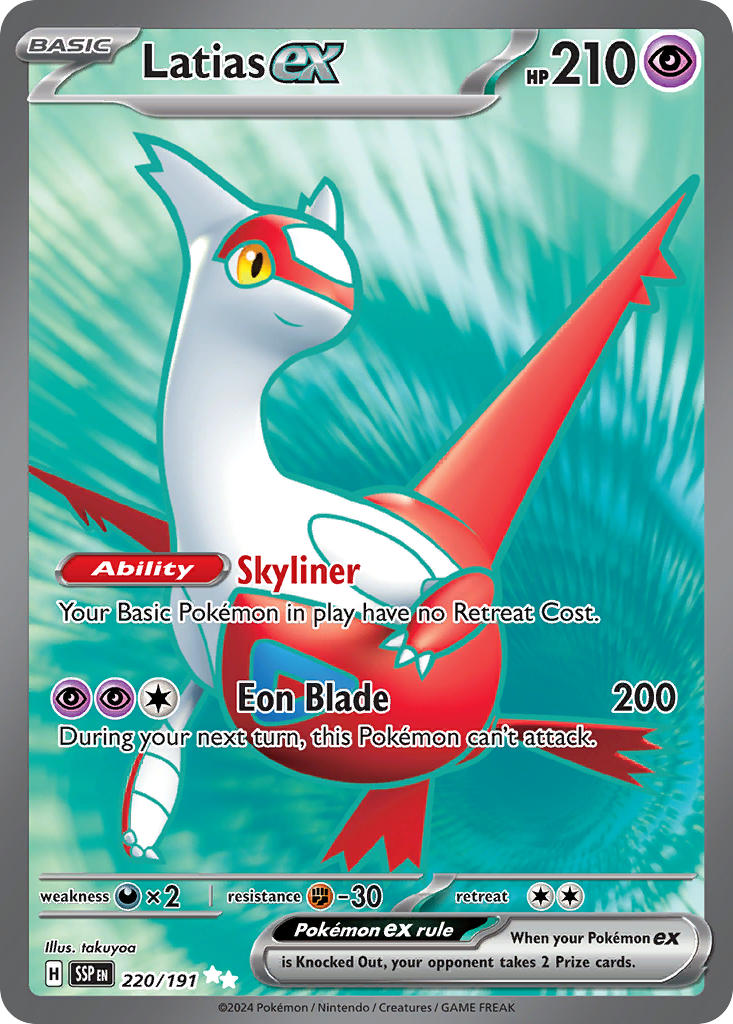 Latias ex⁣ - Surging Sparks⁣ (Ultra Rare)⁣ [220] English / Near Mint / Normal