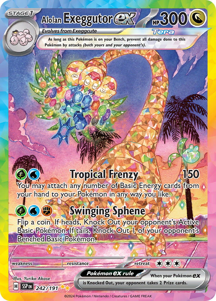 Alolan Exeggutor ex⁣ - Surging Sparks⁣ (Special Illustration Rare)⁣ [242] English / Near Mint / Normal