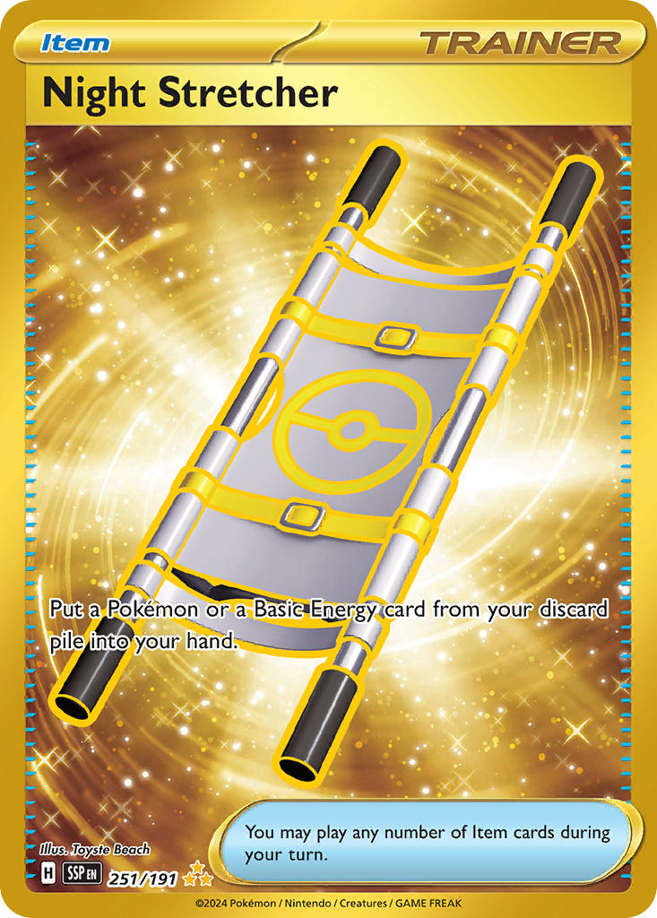 Night Stretcher⁣ - Surging Sparks⁣ (Secret Rare)⁣ [251] English / Near Mint / Normal