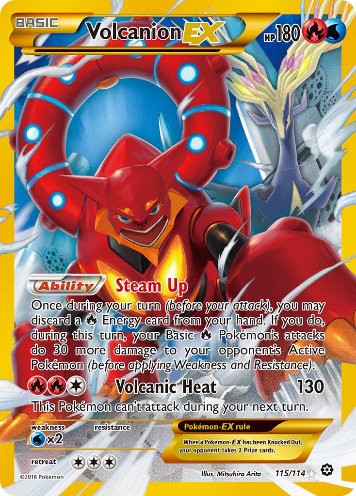 Volcanion EX - Steam Siege (Secret Rare) [STS-115] English / Light Played / Normal