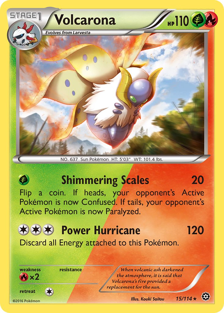 Volcarona - Steam Siege (Rare) [STS-15] English / Excellent / Reverse-Holo Normal