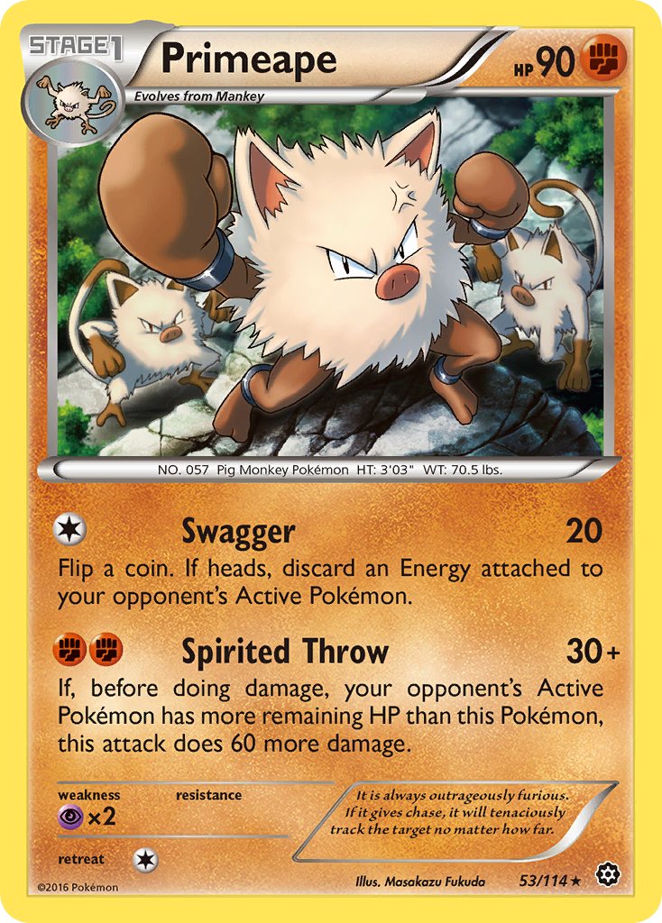 Primeape - Steam Siege (Rare) [STS-53] English / Near Mint / Normal