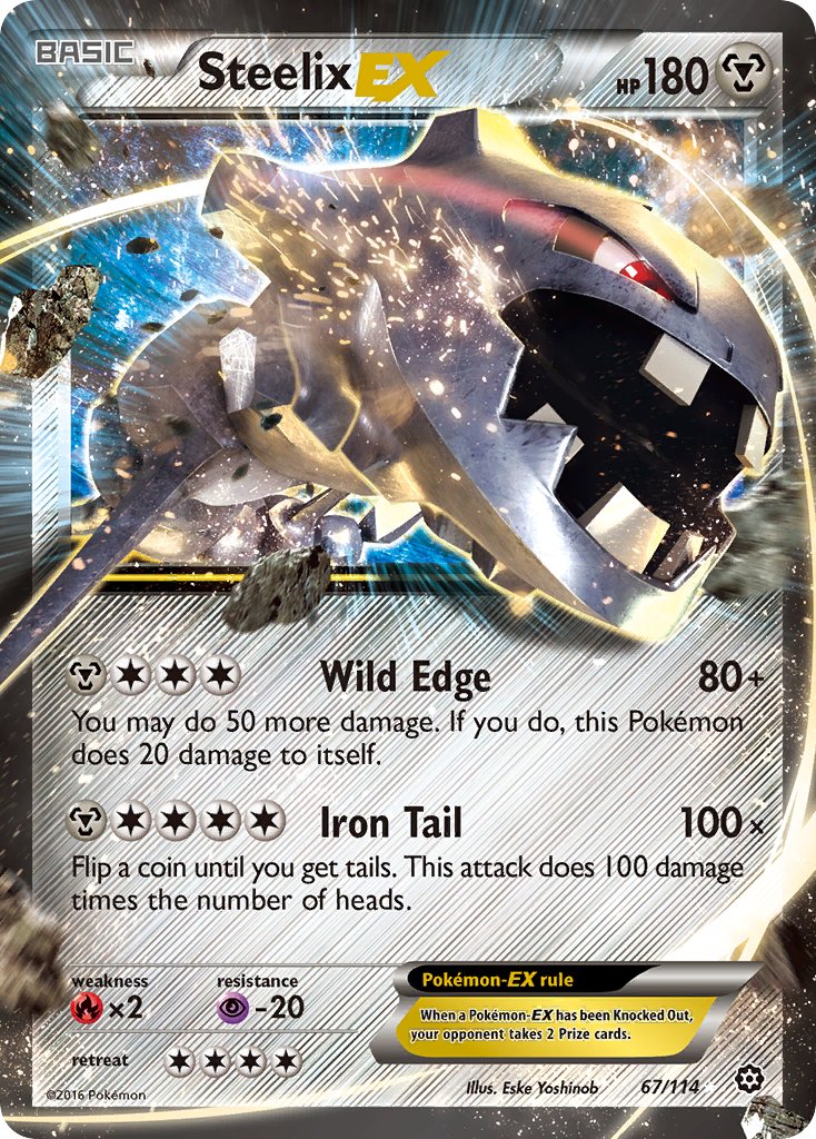 Steelix EX⁣ - Steam Siege⁣ (Ultra Rare)⁣ [67] English / Good / Normal