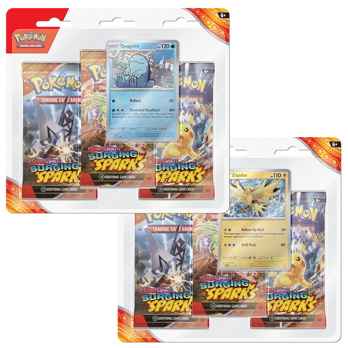 Pokémon TCG: Scarlet & Violet: Surging Sparks 3-Pack Blister Pack