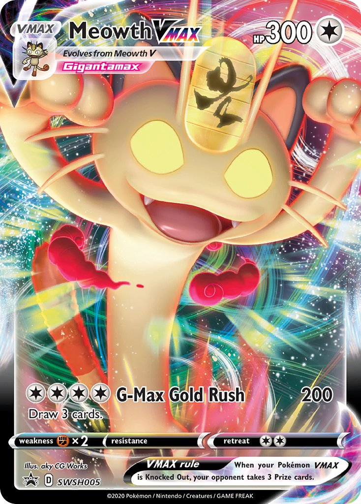 Meowth VMAX⁣ - SWSH Black Star Promos⁣ (Promo)⁣ [005] English / Near Mint / Normal