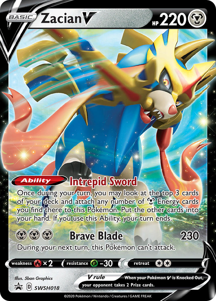 Zacian V⁣ - SWSH Black Star Promos⁣ (Promo)⁣ [018] English / Near Mint / Normal