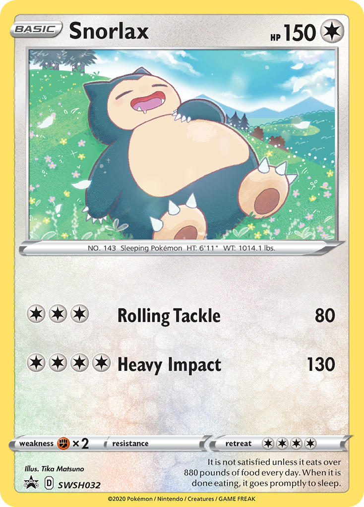 Snorlax⁣ - SWSH Black Star Promos⁣ (Promo)⁣ [032] English / Excellent / Normal