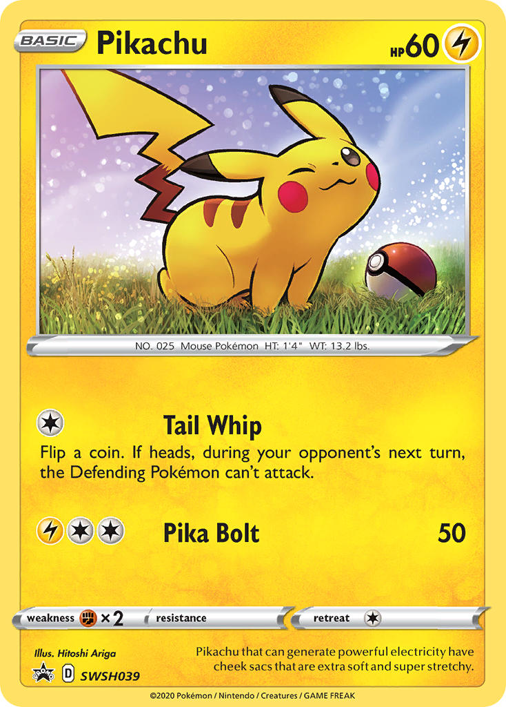 Pikachu - SWSH Black Star Promos (Promo) [SWSH-039] English / Near Mint / Normal