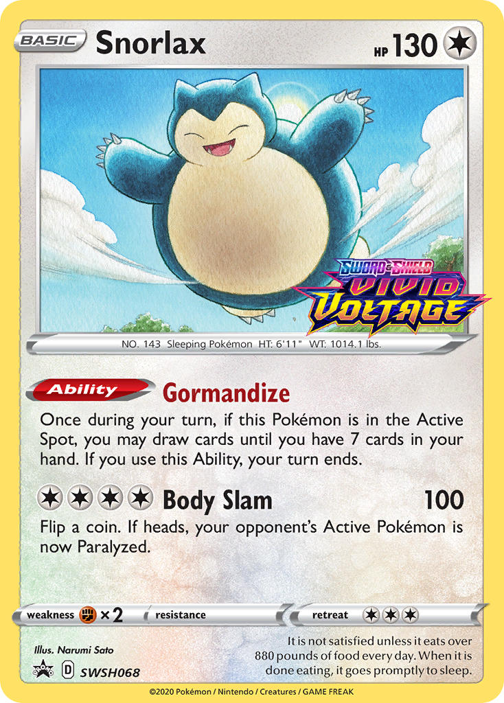 Snorlax⁣ - SWSH Black Star Promos⁣ (Promo)⁣ [068] English / Near Mint / Normal