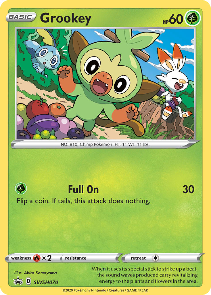 Grookey⁣ - SWSH Black Star Promos⁣ (Promo)⁣ [070] English / Near Mint / Normal