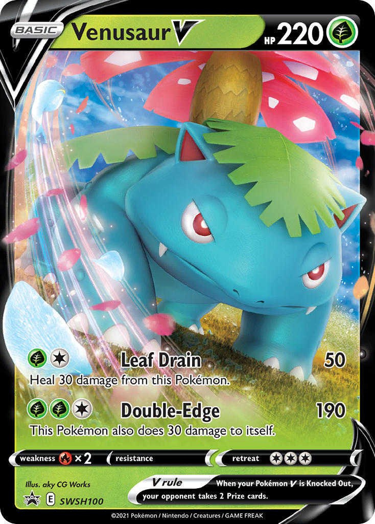Venusaur V⁣ - SWSH Black Star Promos⁣ (Promo)⁣ [100] English / Light Played / Normal