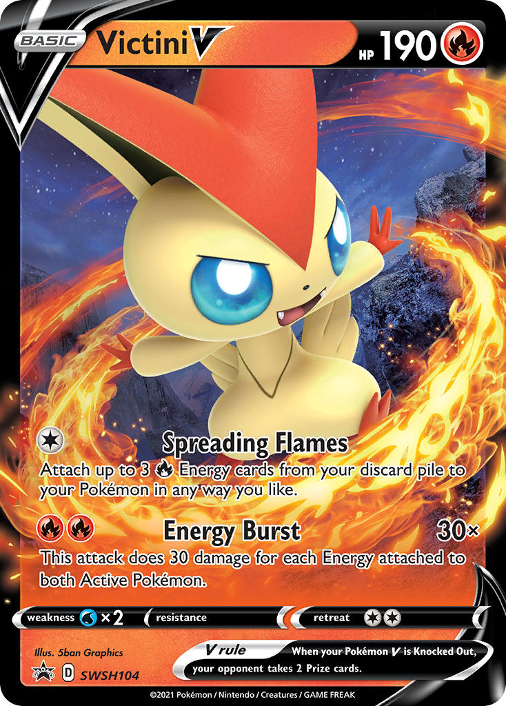 Victini V⁣ - SWSH Black Star Promos⁣ (Promo)⁣ [104] English / Near Mint / Normal