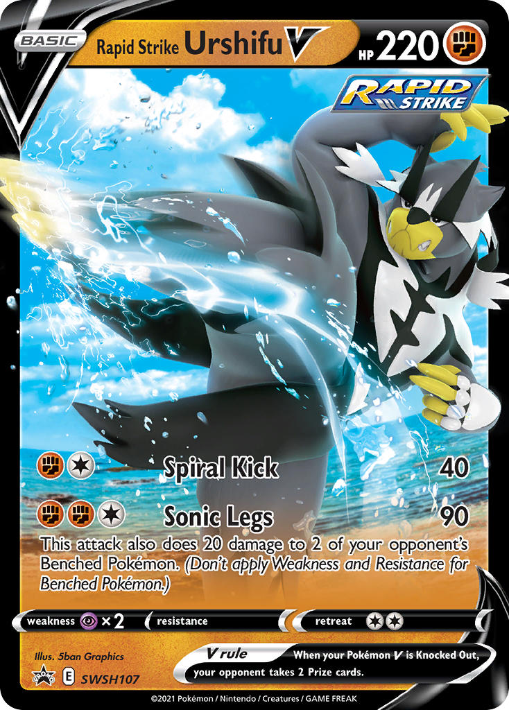 Rapid Strike Urshifu V⁣ - SWSH Black Star Promos⁣ (Promo)⁣ [107] English / Near Mint / Normal