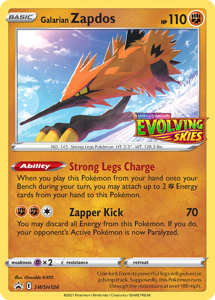 Galarian Zapdos⁣ - SWSH Black Star Promos⁣ (Promo)⁣ [124] English / Near Mint / Normal