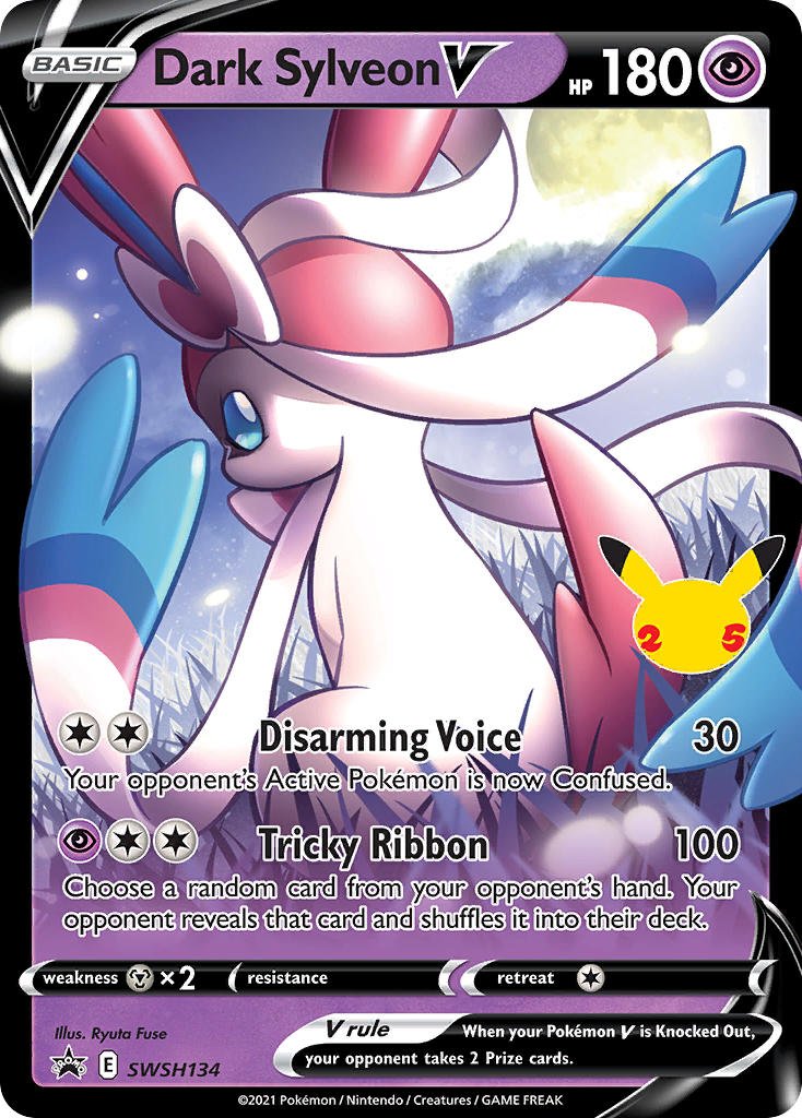 Dark Sylveon V⁣ - SWSH Black Star Promos⁣ (Promo)⁣ [134] English / Good / Normal