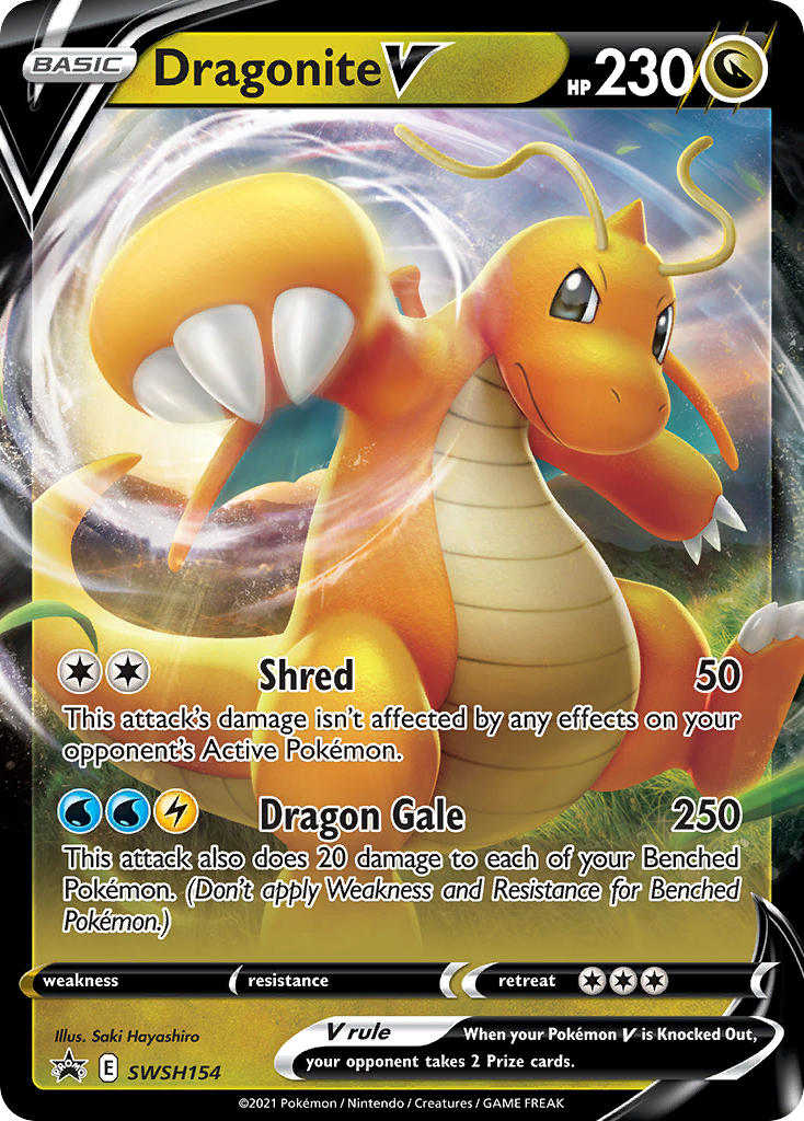 Dragonite V⁣ - SWSH Black Star Promos⁣ (Promo)⁣ [154] English / Light Played / Normal