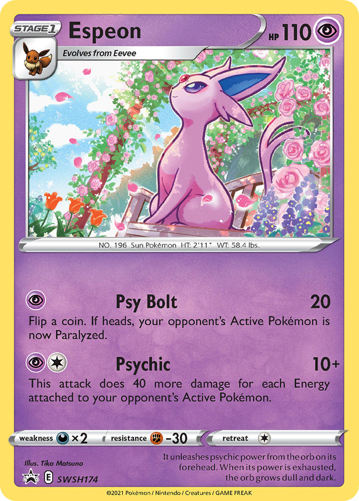 Espeon⁣ - SWSH Black Star Promos⁣ (Promo)⁣ [174] English / Near Mint / Normal