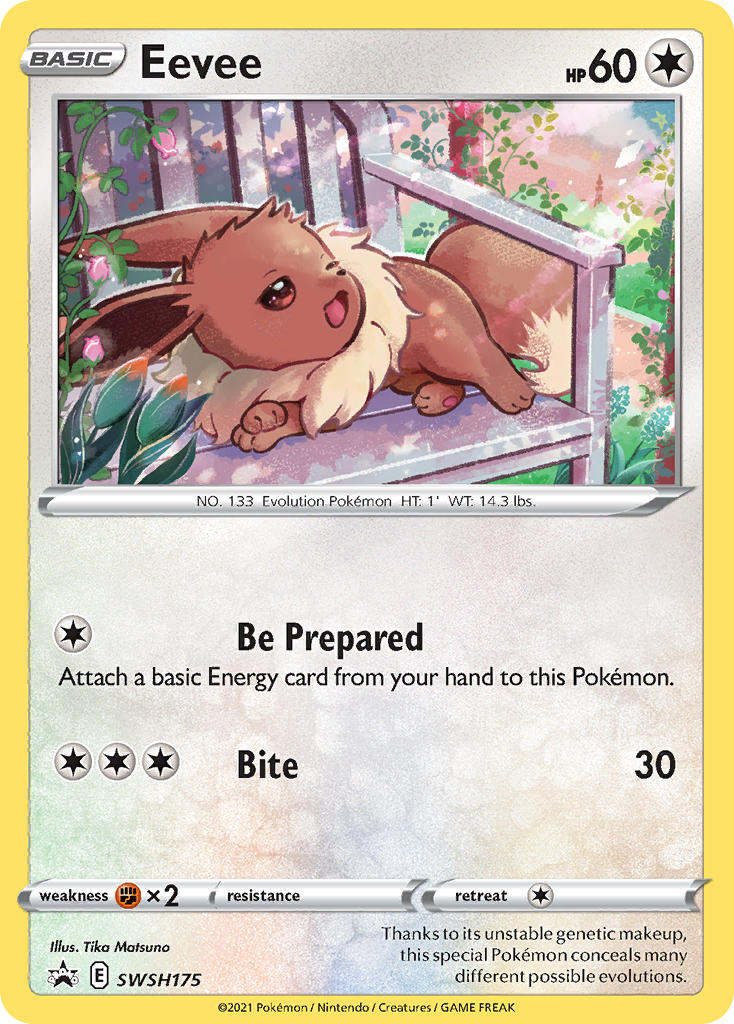 Eevee⁣ - SWSH Black Star Promos⁣ (Promo)⁣ [175] English / Played / Normal
