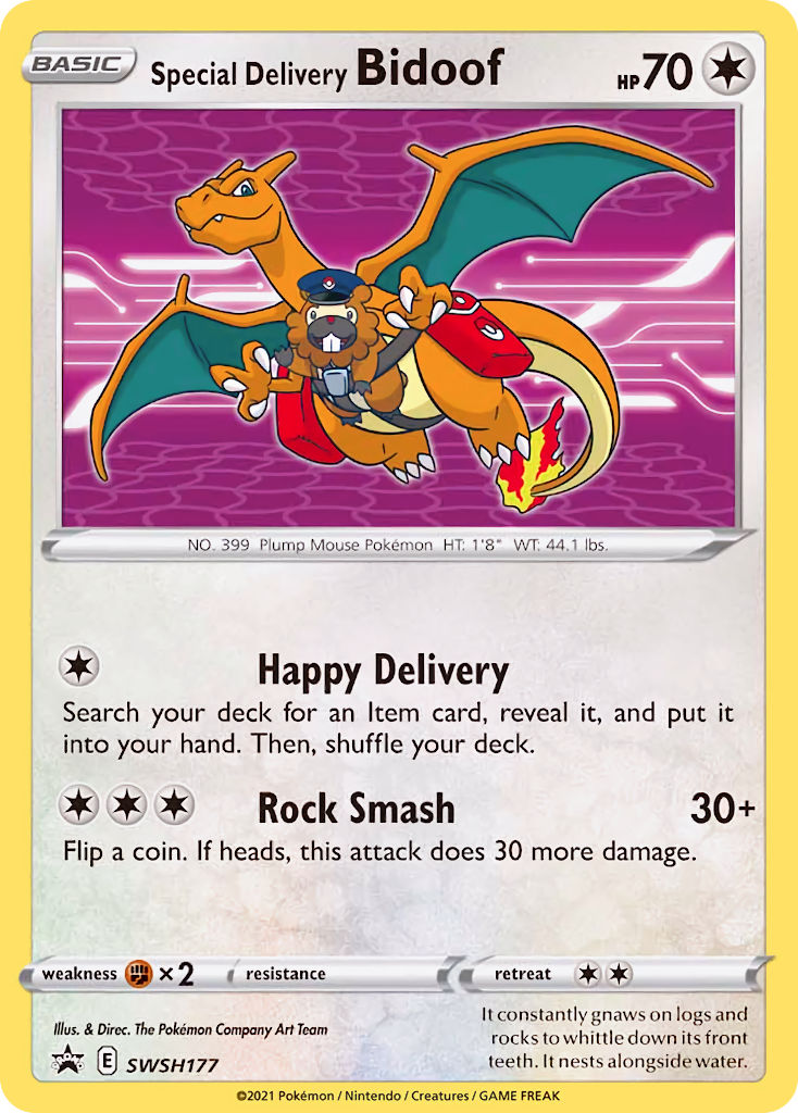 Special Delivery Bidoof - SWSH Black Star Promos (Promo) [SWSH-177] English / Near Mint / Normal
