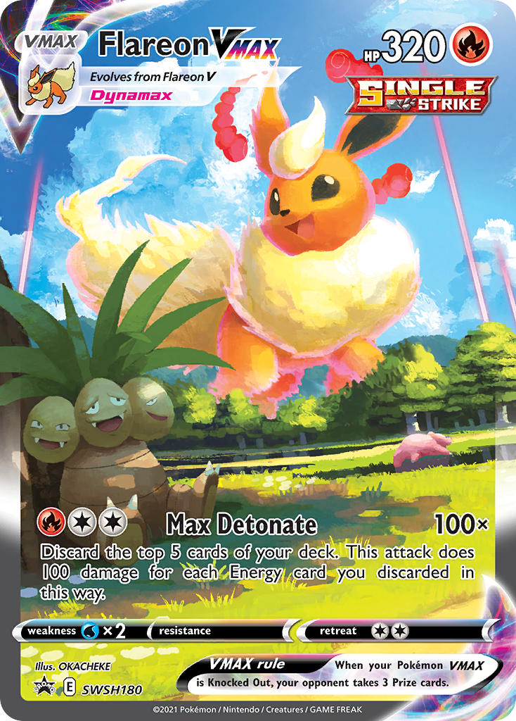 Flareon VMAX⁣ - SWSH Black Star Promos⁣ (Promo)⁣ [180] English / Played / Normal