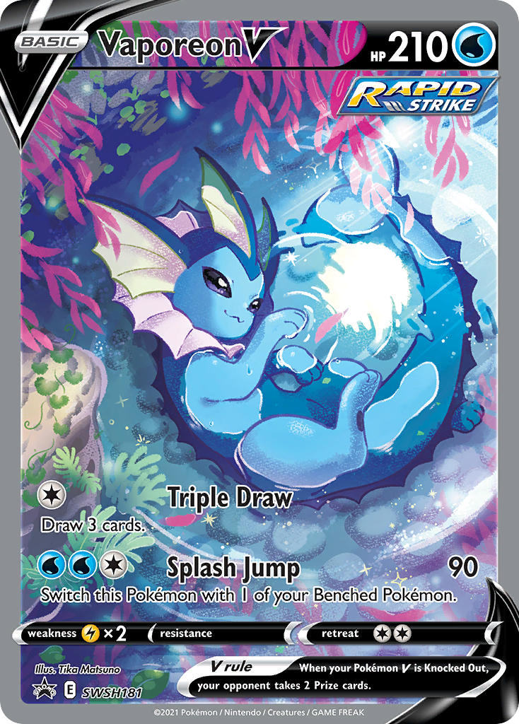 Vaporeon V - SWSH Black Star Promos (Promo) [SWSH-181] English / Near Mint / Normal