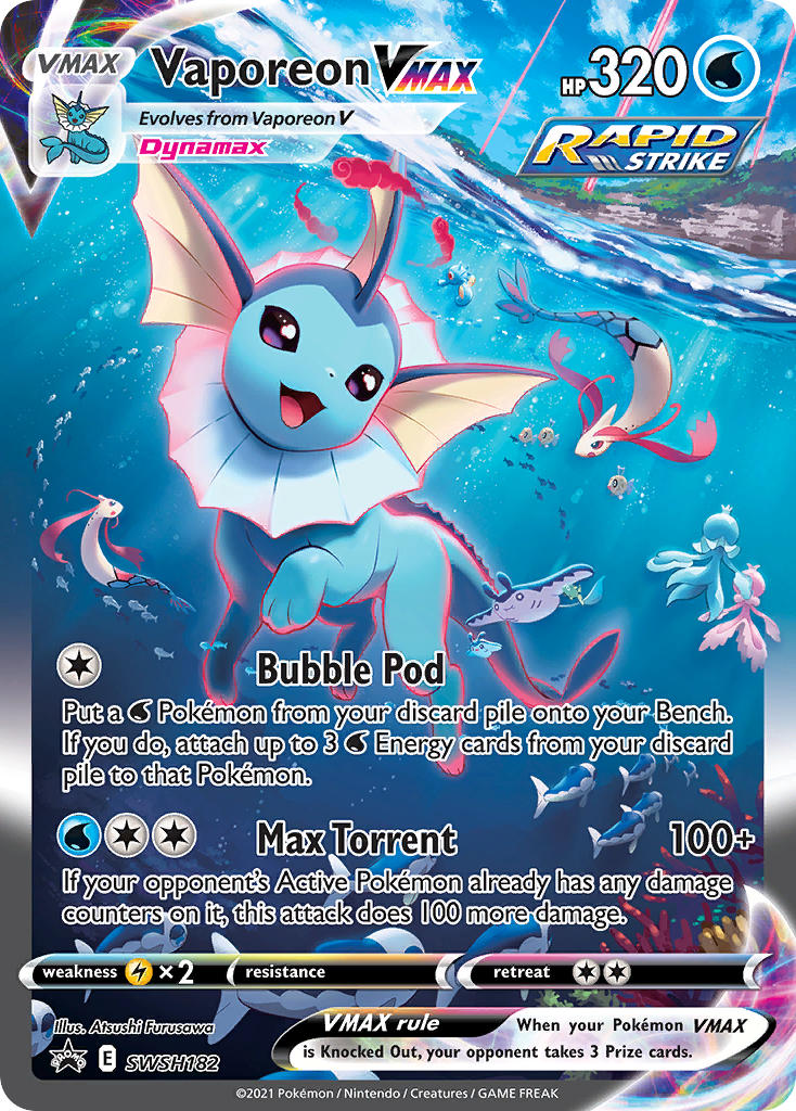 Vaporeon VMAX⁣ - SWSH Black Star Promos⁣ (Promo)⁣ [182] English / Near Mint / Normal