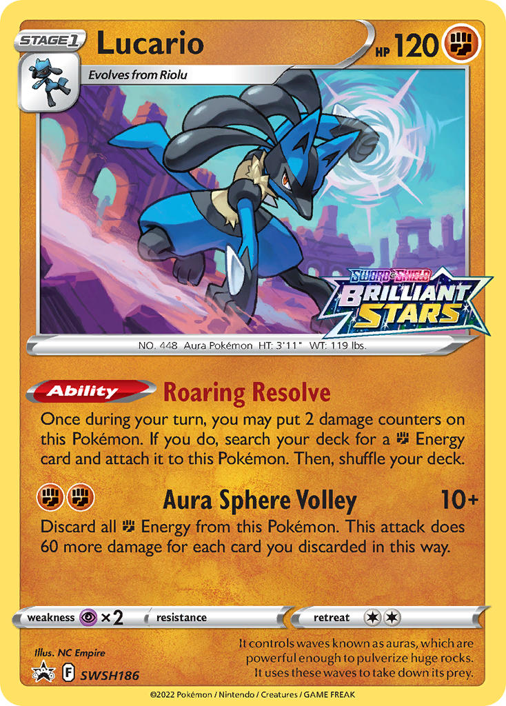 Lucario⁣ - SWSH Black Star Promos⁣ (Promo)⁣ [186] English / Good / Normal