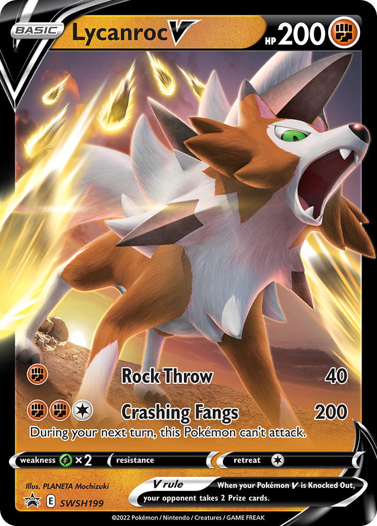 Lycanroc V - SWSH Black Star Promos (Promo) [SWSH-199] English / Near Mint / Normal