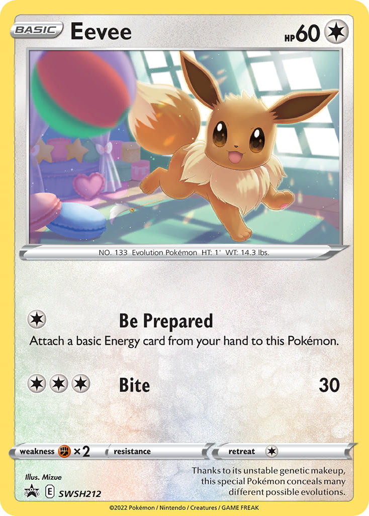 Eevee⁣ - SWSH Black Star Promos⁣ (Promo)⁣ [212] English / Light Played / Normal
