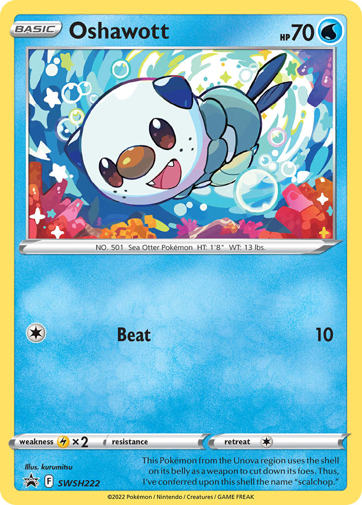 Oshawott⁣ - SWSH Black Star Promos⁣ (Promo)⁣ [222] English / Near Mint / Normal