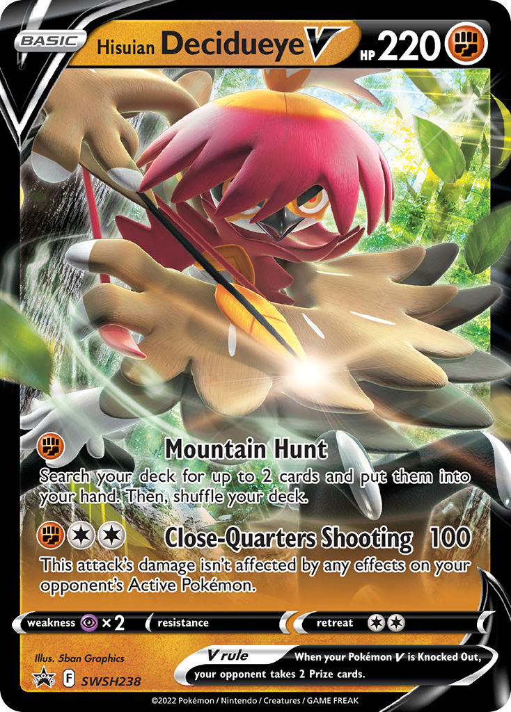 Hisuian Decidueye V⁣ - SWSH Black Star Promos⁣ (Promo)⁣ [238] English / Near Mint / Normal