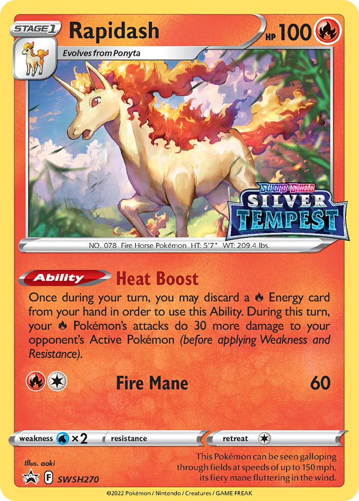 Rapidash⁣ - SWSH Black Star Promos⁣ (Promo)⁣ [270] English / Near Mint / Normal