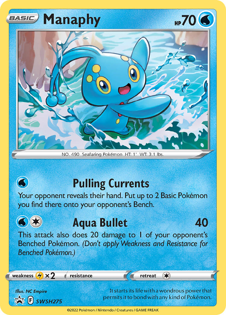 Manaphy⁣ - SWSH Black Star Promos⁣ (Promo)⁣ [275] English / Near Mint / Normal