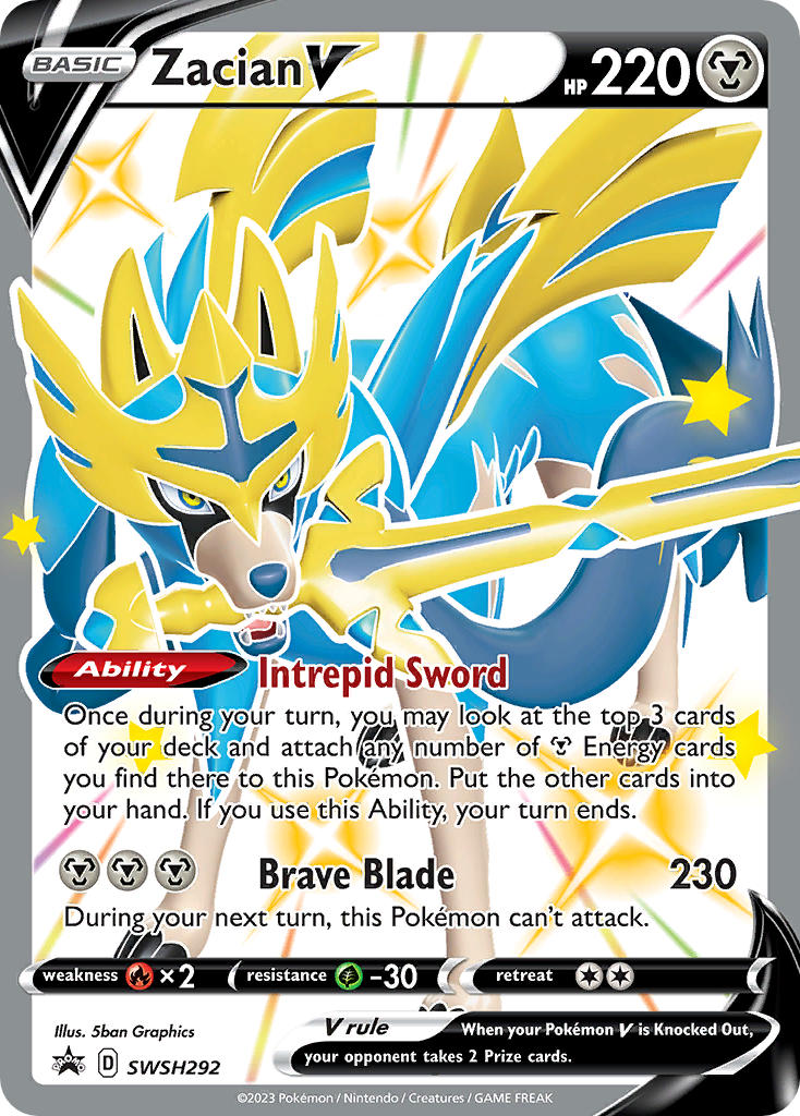 Zacian V⁣ - SWSH Black Star Promos⁣ (Promo)⁣ [292] English / Near Mint / Normal