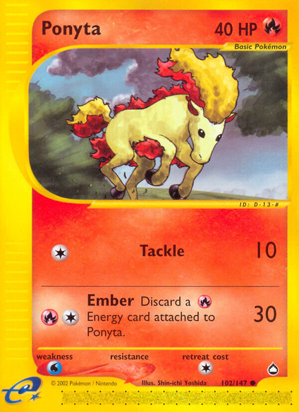 Ponyta⁣ - Aquapolis⁣ (Common)⁣ [102] English / Near Mint / Normal