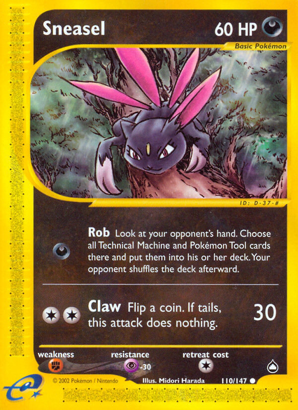 Sneasel⁣ - Aquapolis⁣ (Common)⁣ [110] English / Good / Normal