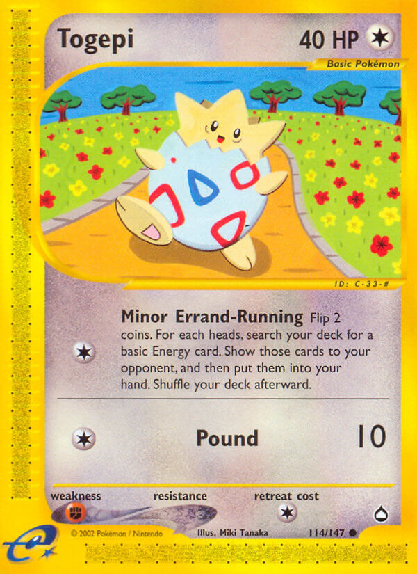 Togepi⁣ - Aquapolis⁣ (Common)⁣ [114] English / Played / Normal