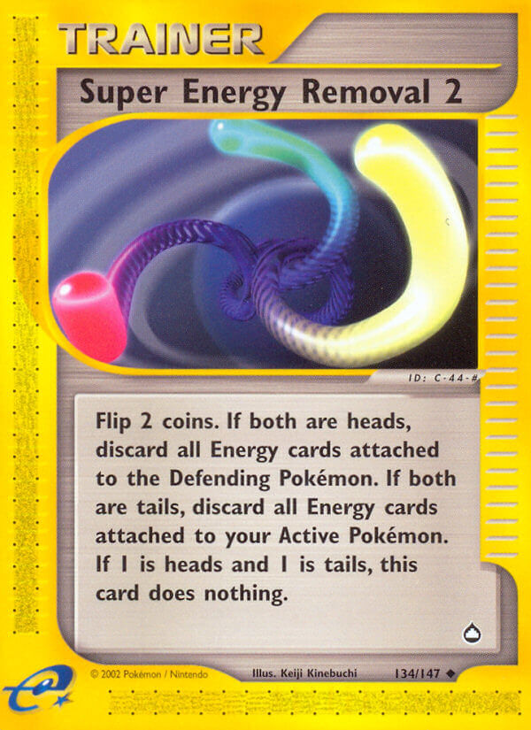 Super Energy Removal 2⁣ - Aquapolis⁣ (Uncommon)⁣ [134] English / Played / Reverse-Holo Normal