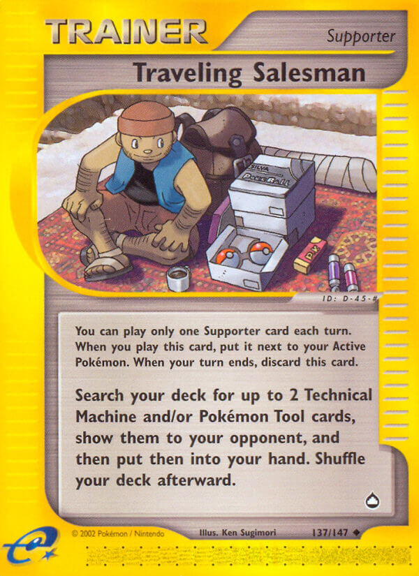 Traveling Salesman⁣ - Aquapolis⁣ (Uncommon)⁣ [137] English / Played / Reverse-Holo Normal