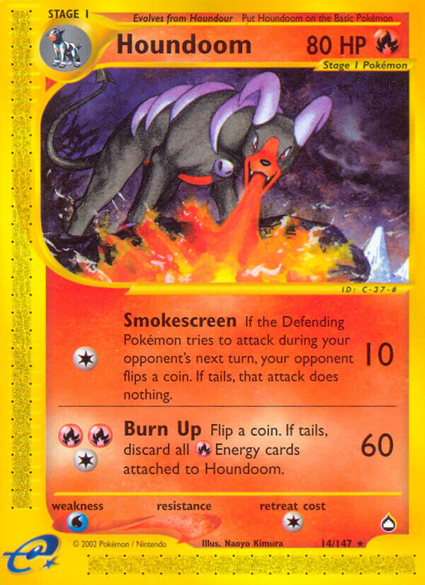 Houndoom - Aquapolis (Rare) [14] Kortspil