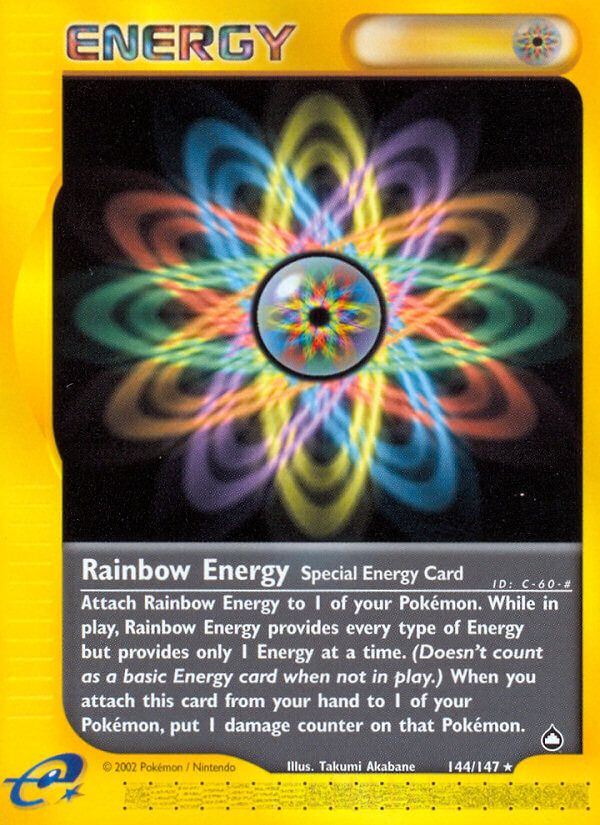 Rainbow Energy⁣ - Aquapolis⁣ (Rare)⁣ [144] English / Played / Normal