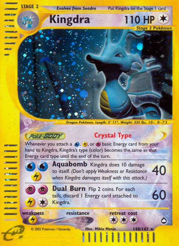 Kingdra⁣ - Aquapolis⁣ (Secret Rare)⁣ [148] English / Excellent / Normal